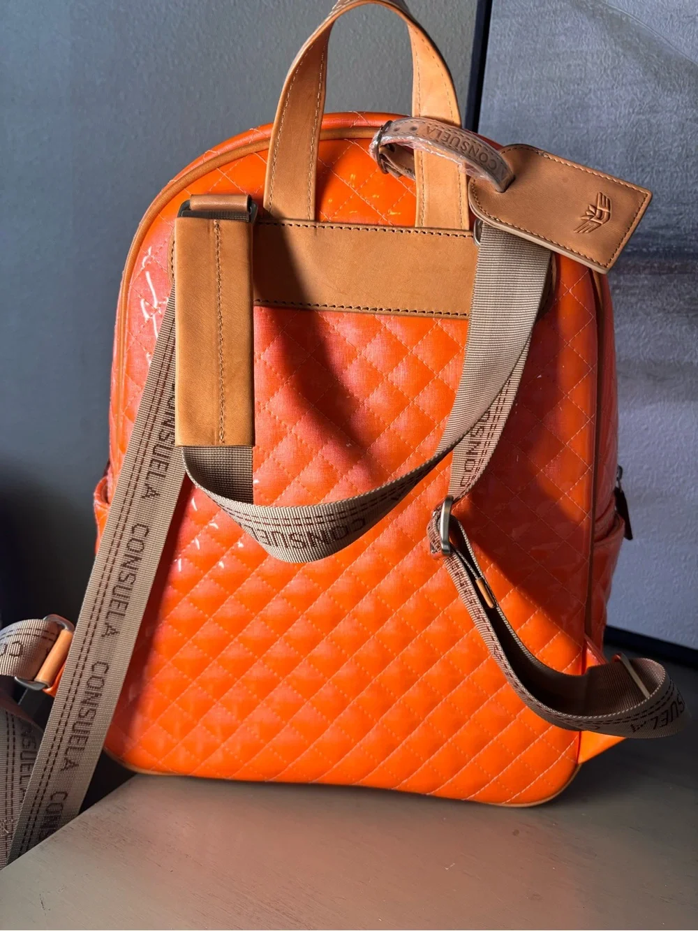 NWT RARE Consuela Tangerine Dream Candy Crush Quilted Backpack - Brand New!